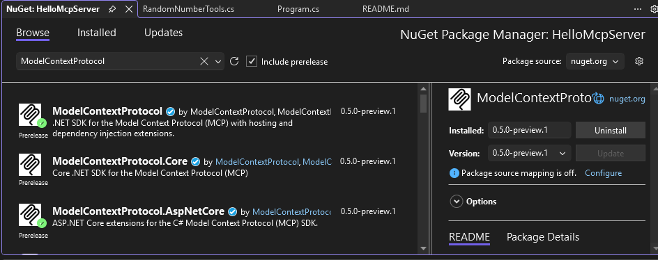 Browse Prerelease With NuGet Package Manager